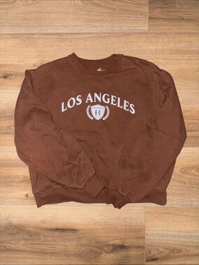 Hollister Los Angeles Brown Crewneck Sweatshirt